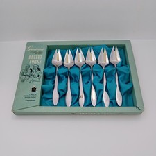 Grosvenor Set of 6 Stainless Steel Splayds  Fork Spoons AUSTRALIA Vintage picture
