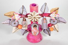 Vintage c. 1960's METEPEC Mexican Tree of Life w/ Nativity Scene Pottery picture