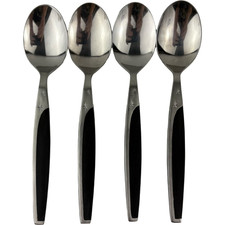Mar-crest MCMMCF3 Starburst Teaspoons (4) VTG 1950's Stainless Japan 6.25