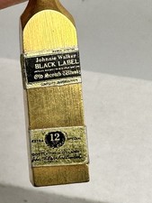 Solid Brass Dollhouse Miniature Liquor Bottle With JW Black Label picture
