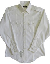 NWT MENS 20.5 x 35 ARMY SERVICE UNIFORM Long Sleeve ASU Dress White Shirt picture