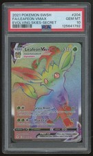 2021 Pokemon Leafeon VMax Evolving Skies Secret Rare #204 PSA 10 picture