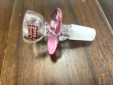 14mm Glass Bowl Pipe Pink Heart Power picture