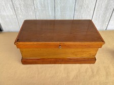 Antique 1870-1890s AJ Wilkinson Boston Tool Chest Wooden Carpenters Box Key Nice picture