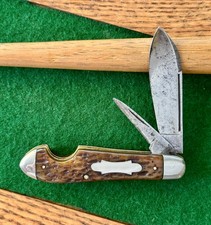Incredible Vintage Camillus EO Rodger Bone Fat spear Sword Brand Tear Drop Jack. picture