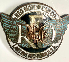 Vintage Original REO Motor Car Co Radiator badge Emblem Michigan Automotive picture