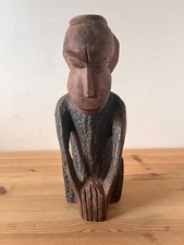 Vintage African Hand Carved Wood Monkey Statue Figurine 11