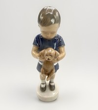 VTG B&G Bing-Grøndahl Denmark, Fine Porcelain Boy w’ Puppy Hand Painted Figurine picture