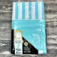 VTG JC Penney Fashion Manor No Iron Percale BLUE STRIPE Standard Pillow Cases picture