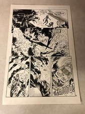 NIGHT VISION #4 original comic art WICKED BATTLE Quinn of FAUST REBEL picture