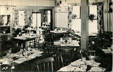 Massachusett's Colonial Dining Room black white Postcard unused (13709) picture