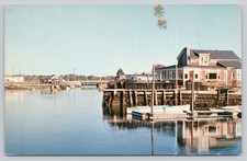 Vtg 1962 Kennebunkport Maine Harbor Scene Chromatic Postcard S-4682-1 picture