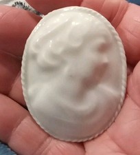 Vintage Cameo Top Of Trinket Jar Or Jewelry Box picture