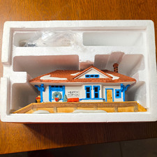 Dept 56 New England Village Weston Train Station Porcelain 1987 picture
