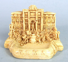 TREVI FOUNTAIN ROME Vintage Resin Souvenir Building Replica Italy picture