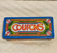 Vintage Coupons Decorative Tin Box Made In Hong Kong picture