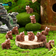 100 Pcs Mini Highland Cow Figurines Bulk Mini Cow Figurines Cake Decorations picture