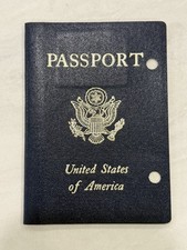 Expired 1985 US Passport 8 Stamps Heathrow JFK New York 10-Year picture