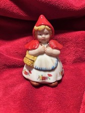 VTG Hull Pottery By Louise Baker Red Riding Hood Salt Shaker Dept 56 1940 3x2.5 picture