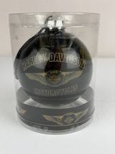 Harley Davidson 110th Anniversary 2013 Black Glass Ball Ornament w/ Case picture