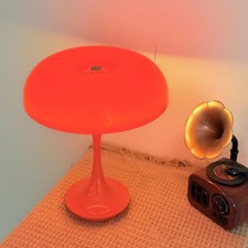 Vintage Orange Mushroom Lamp Mid Century Modern Retro Minimalist Table Lamp picture