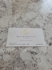 California Governor Arnold Schwarzenegger Business Card From 2010 picture