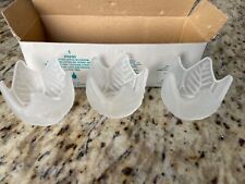 Used Party Lite Frosted Lotus Blossom Votive Candle Holders Set Of Three 3 picture