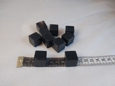CATALIN 40 CUBES Opaque Black 18.mm by Bakelite Vintage  picture