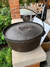 Lodge #12 Early Cast Iron Camp 3 leg Dutch Oven picture