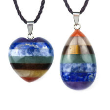 7 Chakra Natural Stone Pendant Necklace Healing Gemstone Crystal Energy Necklace picture
