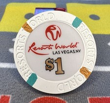 🎰🎲$1 Resorts World Casino Chip Las Vegas NV 1 Of 26 Strip Properties🎲🎰 picture