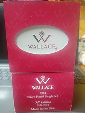 (NEW)Wallace Silver Plate Sleigh Ball Bell Christmas Ornament 2024 picture