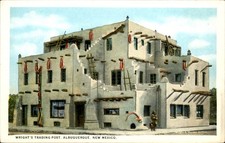 Albuquerque NM Trading Post Curt Teich c1910s Vintage Postcard picture