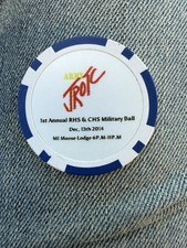 Army JROTC Rare Poker chip 1st Annual RHS CHS Military Ball 2014 COOL picture