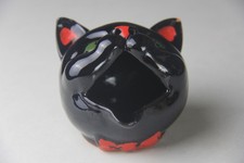 Vintage Shafford Japan Black Cat Head Ashtray Read picture