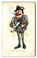 1909 THE Business Wrecker Walking Duke Caricature Humorous Postcard Schuylkill picture