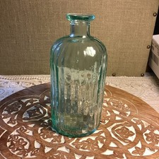 Antique Aqua Glass Chemist Poison Bottle 8