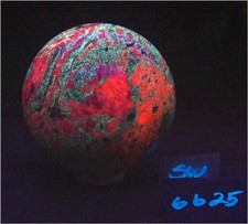 Fluorescent AZ Willemite Calcite Fluorite 101mm Sphere for UV Collection 6625 picture