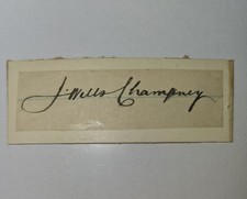 Rare J Wells Champney (1843–1903) Autograph Cut Signature 19th C New York Artist picture