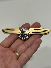 DLH Deutsche Lufthansa Pilot Wings Pin 1950s 1960s Screwback Badge 4