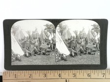 Iroquois Indian Village Stereoview Keystone View Co. P248 Canada Native American picture