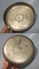 Real Tibet 16th Century Old Antique Buddhist Alloy Copper Offering Dish ManZha picture