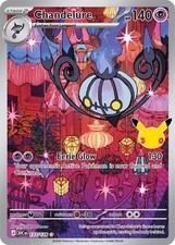 Chandelure Illustration Rare ME: 30th Celebration 137/128 NM picture