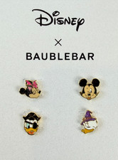 BaubleBar X Disney HALLOWEEN PARTY Mickey Minnie Donald Daisy STUD Earrings RARE picture