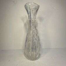 Vintage Clear Glass Vase 12 Inches picture