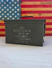 Genuine M2A2 Military Surplus Ammo Can – .50 Cal Storage Box – Steel – Airtight  picture