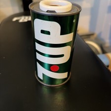 Vintage 1970s 7-Up The Uncola Green Soda POP steel Can Light Lamp WORKS picture