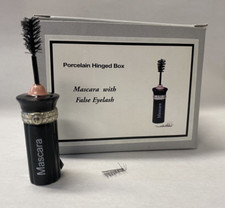 Ladies Mascara with False Eyelash PHB Porcelain Hinged Box by Midwest picture