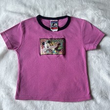 Rare Vintage 1990’s Walt Disney Mickey Mouse Pink Holographic Shirt Youth Small picture