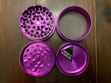 Space Case 63MM Spice Tobacco Herb Grinder -4 Piece- Purple picture